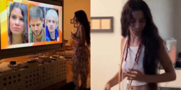 Marina Sena comemora permanência de Juliano Floss no BBB 26