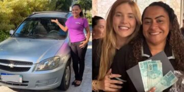 Funcionária de Virginia Fonseca celebra compra do primeiro carro