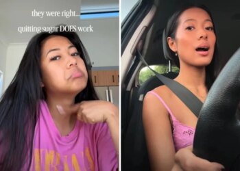 Mulher impressiona com antes e depois de parar de consumir açúcar