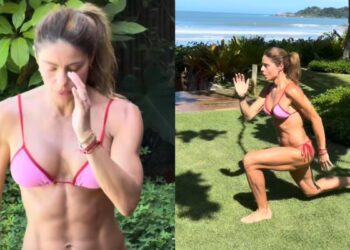 Aos 47, Daniella Cicarelli treina de biquíni: “Disciplina é luxo”