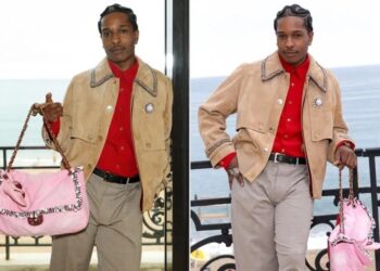 A$AP Rocky chama atenção em desfile da Chanel com acessório especial dedicado à filha