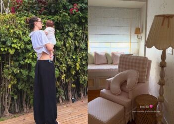 Em momento raro, Camila Queiroz exibe detalhes do quarto da filha, Clara: "Meu cantinho preferido"