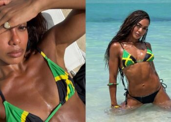 De biquíni, Dandara Mariana surge deslumbrante na Jamaica