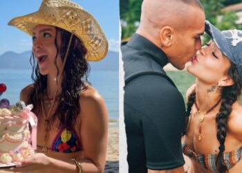 De biquíni, Mel Maia celebra aniversário na praia; veja fotos