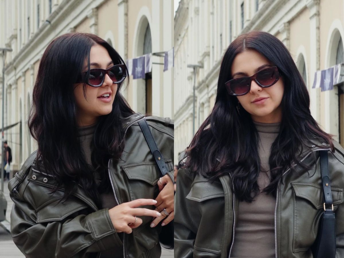 Klara Castanho aposta em look de inverno e acessórios clássicos em Porto Alegre