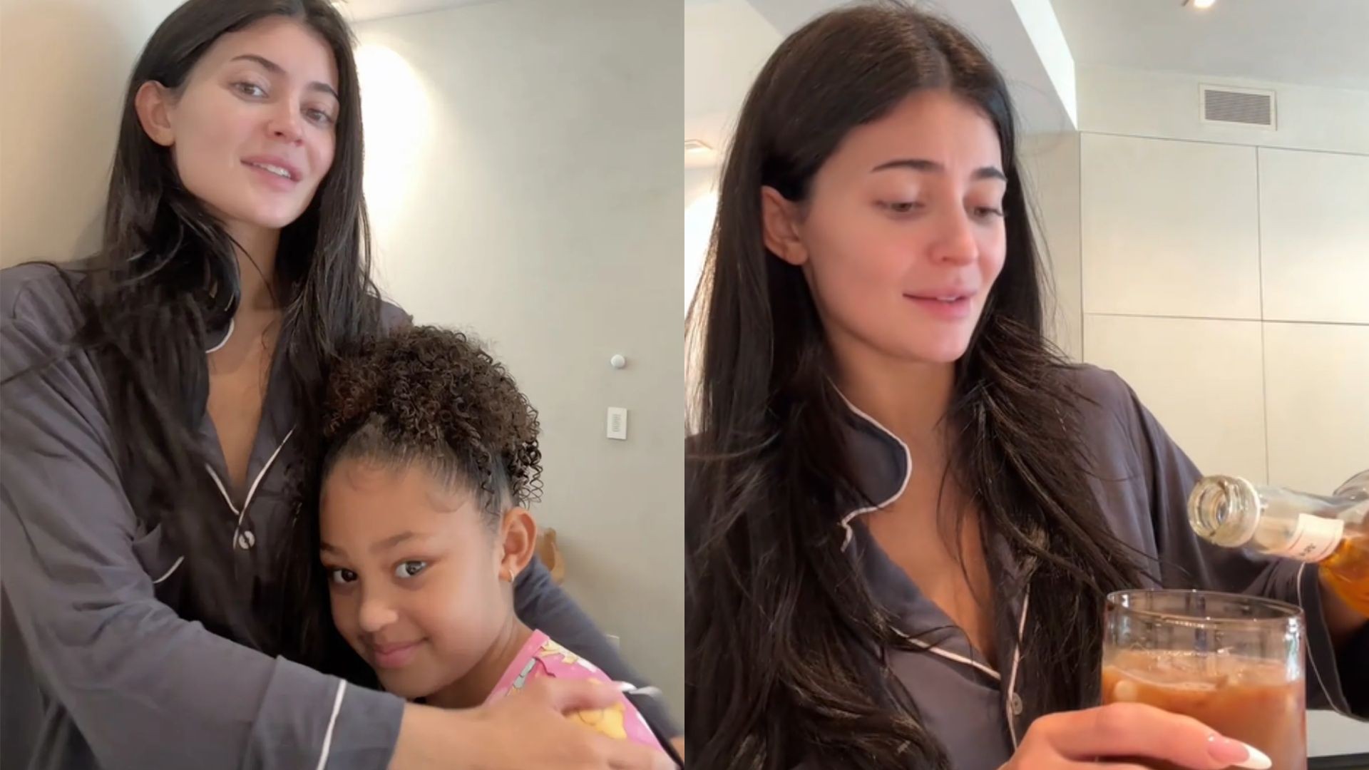 Kylie Jenner vira barista por um dia com ajuda da filha, Stormi, e diverte a web: "Não tenho ideia do que estou fazendo"