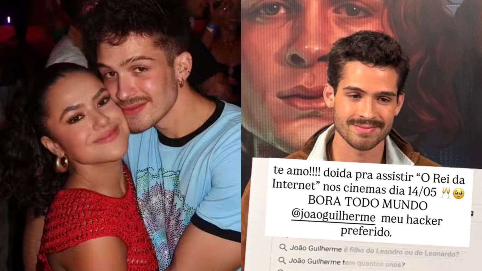 Maisa faz declaração para João Guilherme em pré-estreia de filme: "Minha vidoca"