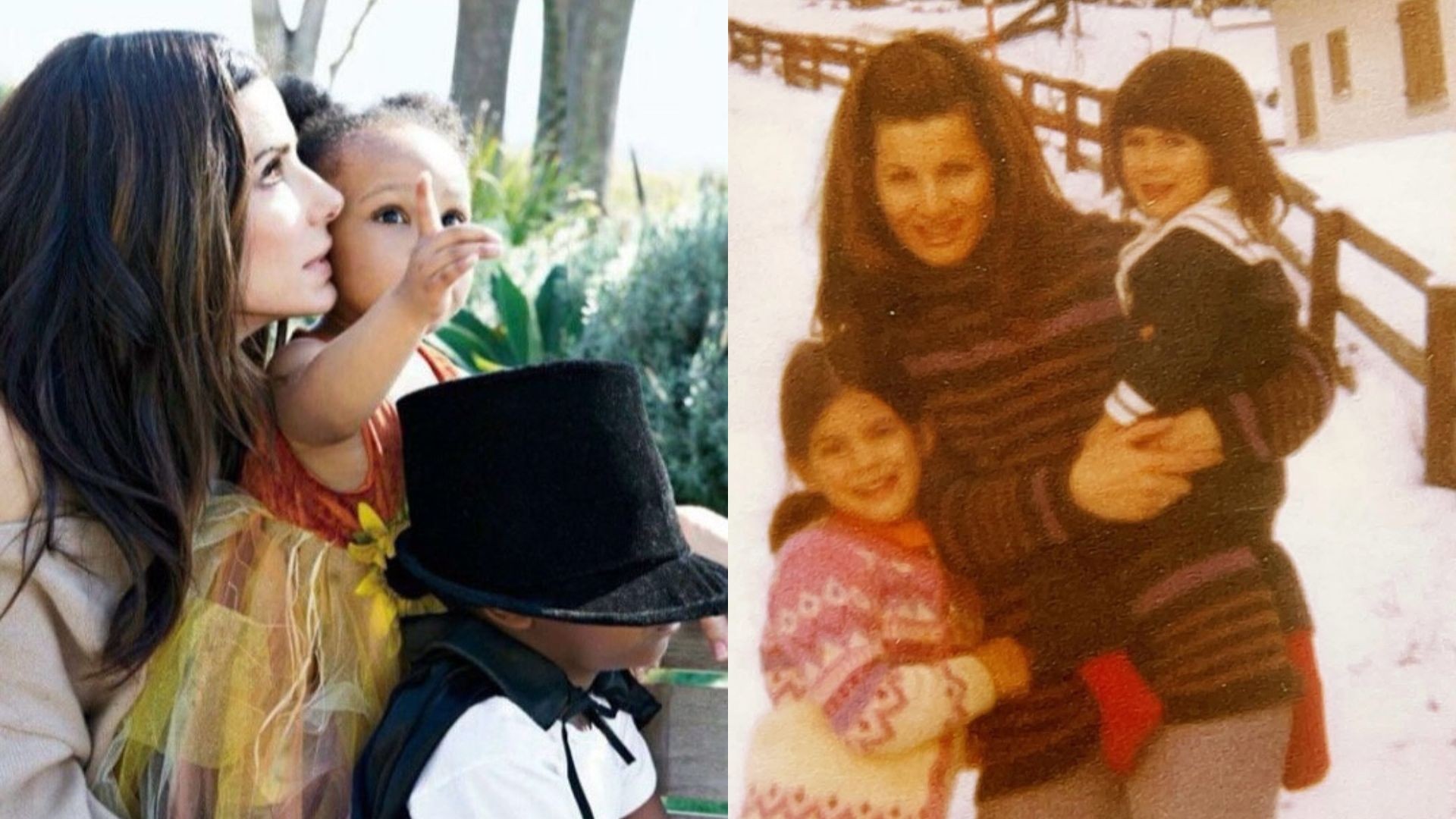 Sandra Bullock resgata cliques do passado com os filhos e emociona a web