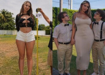 Atriz pornô de 2 metros de altura diz preferir namorar homens baixos