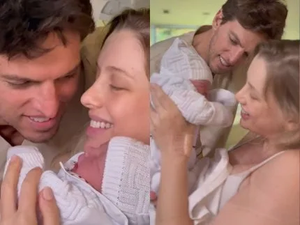 Amaury Nunes e Gabriela Buraick anunciam com emoção o nascimento do primeiro filho
