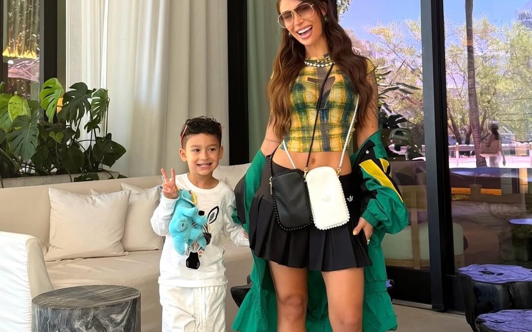 Bianca Andrade chega aos EUA com o filho para torcer pelo Brasil na Copa do Mundo
