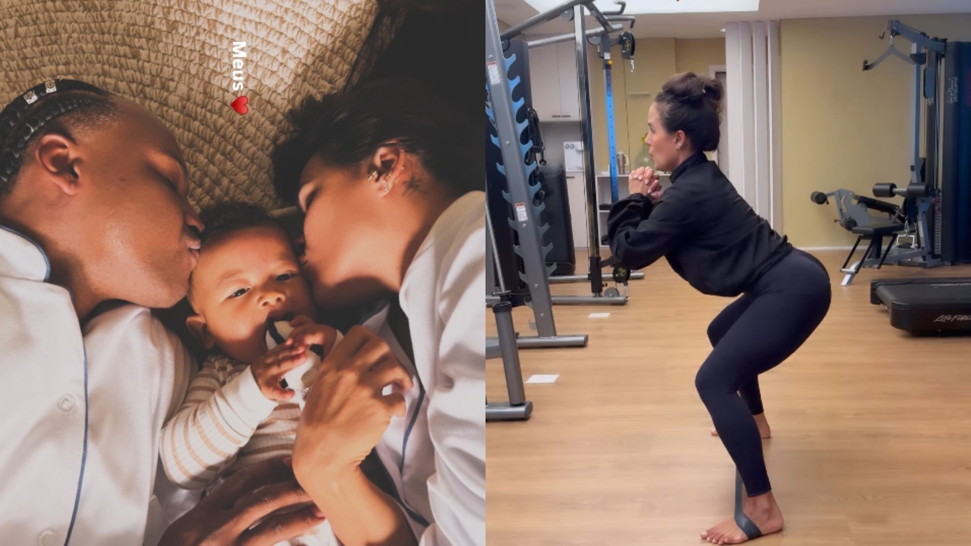 Carol Peixinho celebra Dia dos Namorados com Thiaguinho e filho em treino intenso
