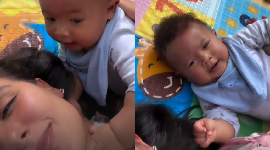 Carol Peixinho encanta ao brincar com o filho Bento e pede a presença do pai