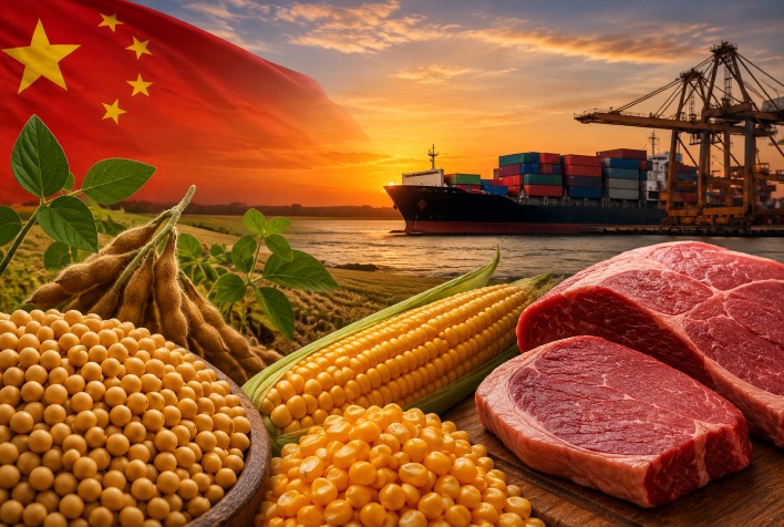 China é crucial para o agro, mas influência varia entre soja, milho e carne