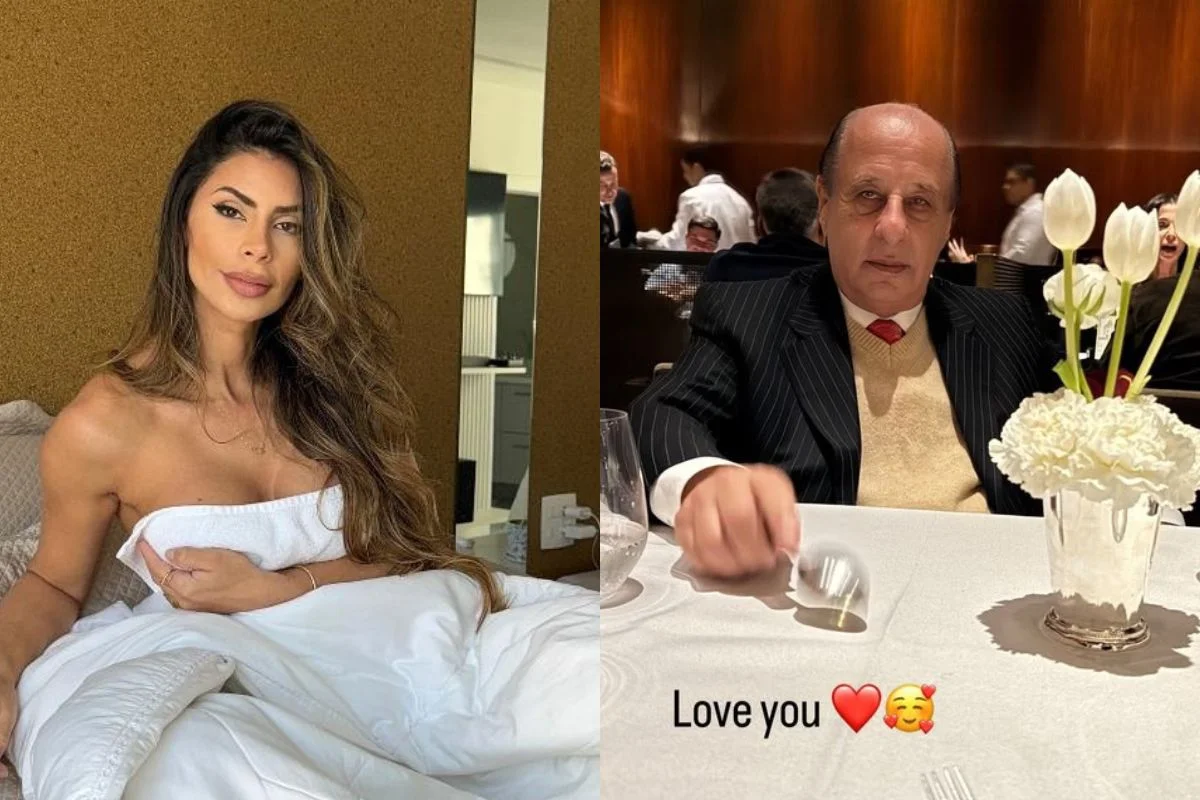 Clara Brasil, 32, se declara ao ex-presidente da CBF, Marco Polo Del Nero, 85