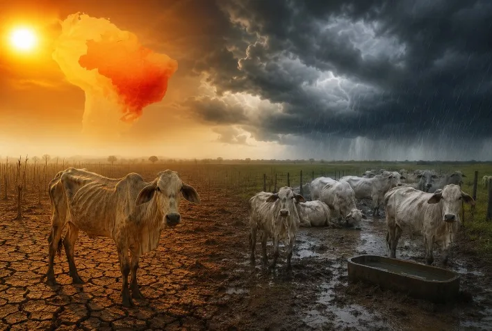 El Niño 2026 eleva riscos para pecuária brasileira e pressiona custos de produção
