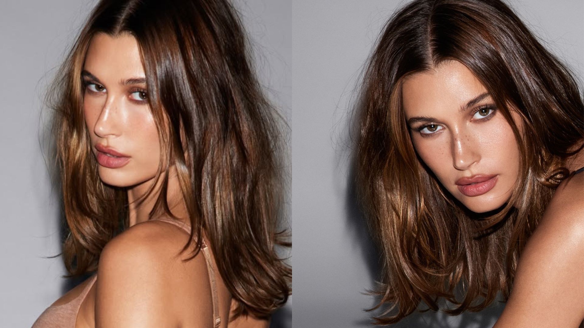 Hailey Bieber brilha em campanha da SKIMS e exibe estrias em fotos naturais