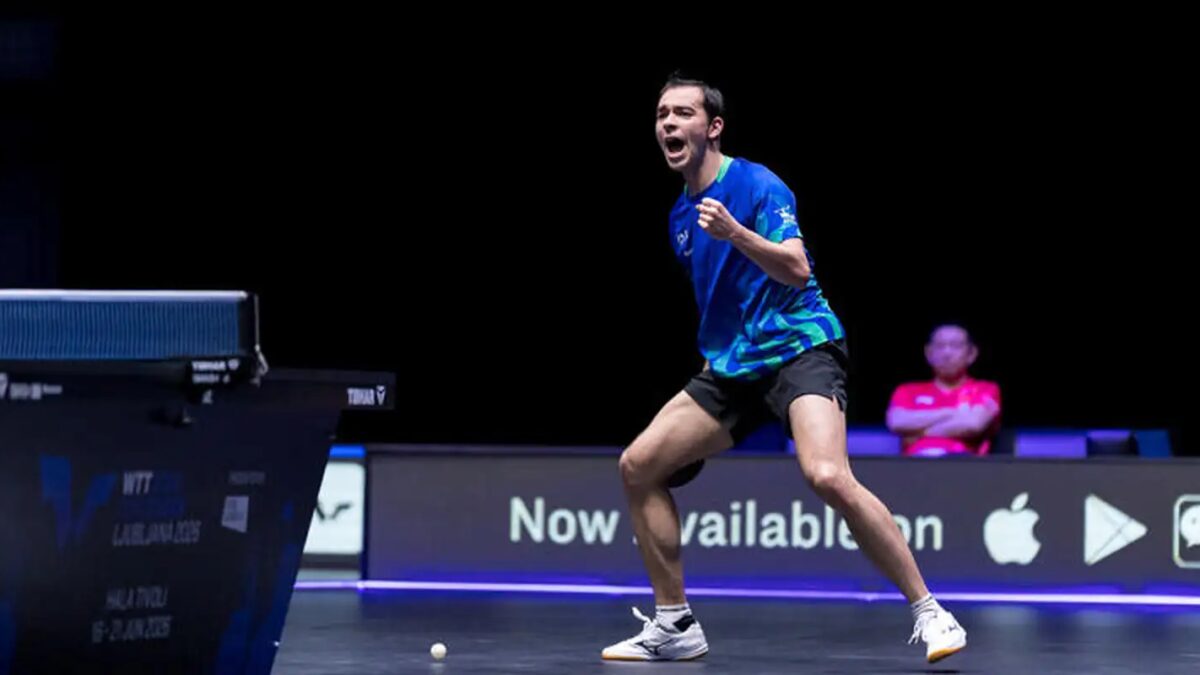 Hugo Calderano é derrotado na final do WTT da Eslovênia e perde chance do tri