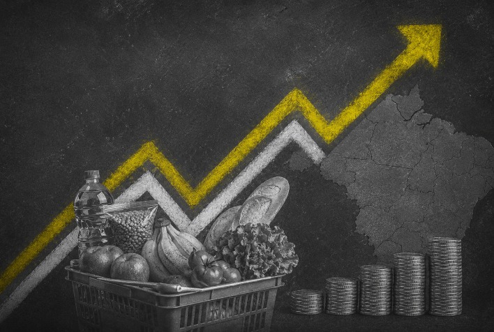 IPCA-15 sobe 0,41% em junho com alimentos pressionando inflação no Brasil