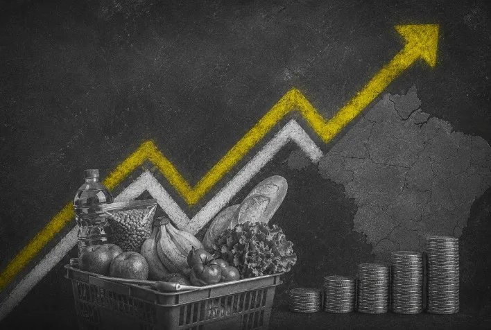 IPCA-15 sobe 0,41% em junho com alimentos pressionando inflação no Brasil