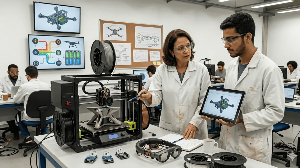 Impressão 3D revoluciona design de baterias para drones, celulares e robôs