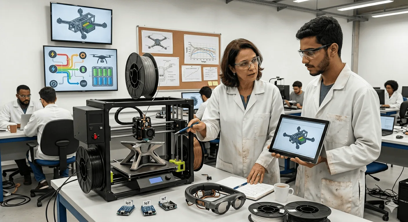 Impressão 3D revoluciona design de baterias para drones, celulares e robôs