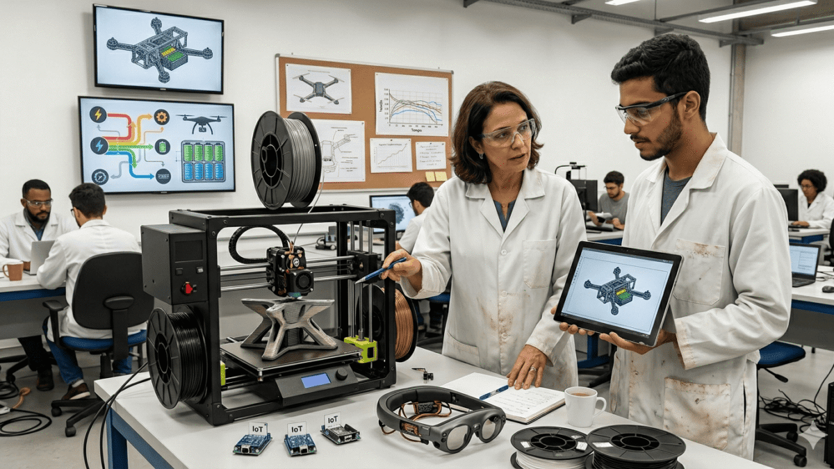 Impressão 3D revoluciona design de baterias para drones, celulares e robôs