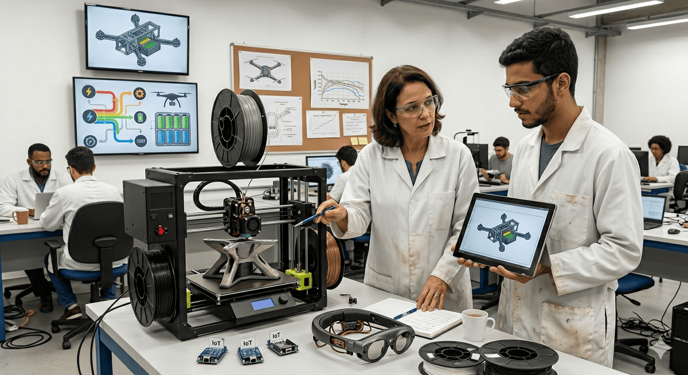 Impressão 3D revoluciona design de baterias para drones, celulares e robôs