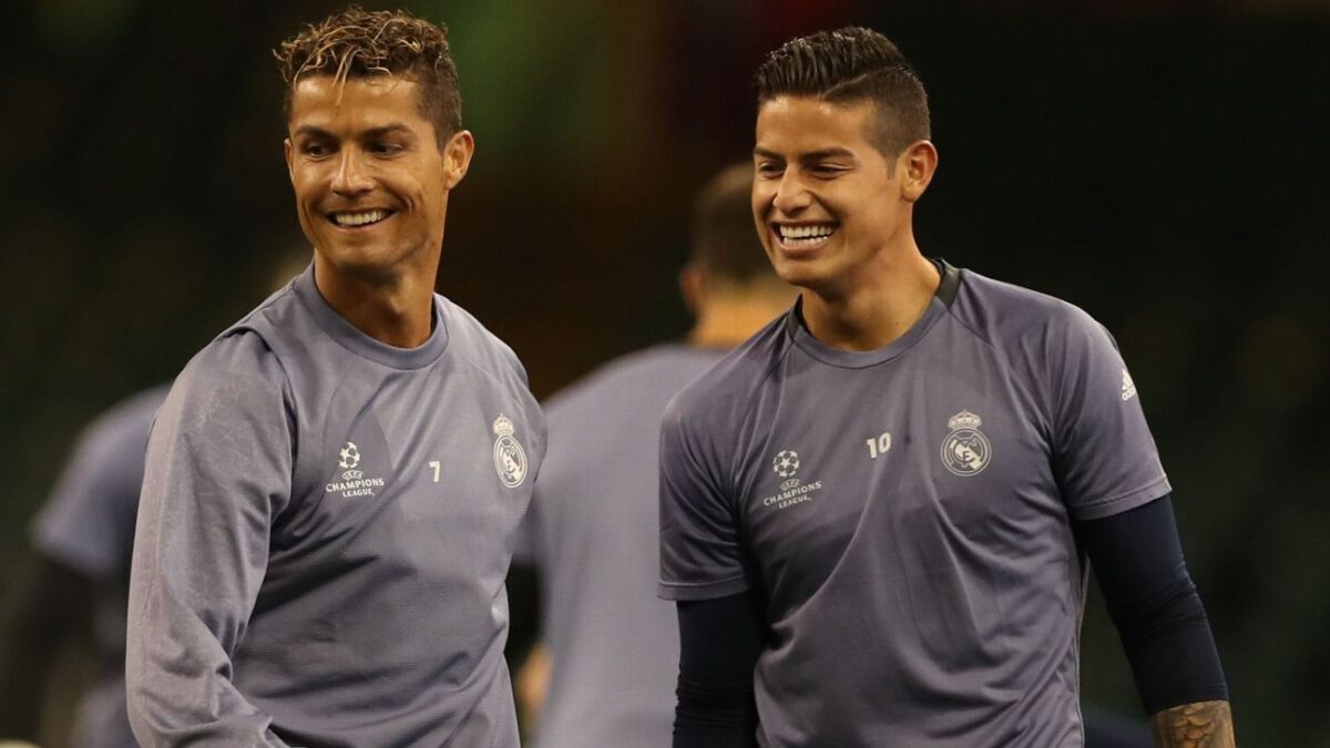 James Rodríguez e Cristiano Ronaldo se enfrentam hoje na Copa do Mundo em Miami