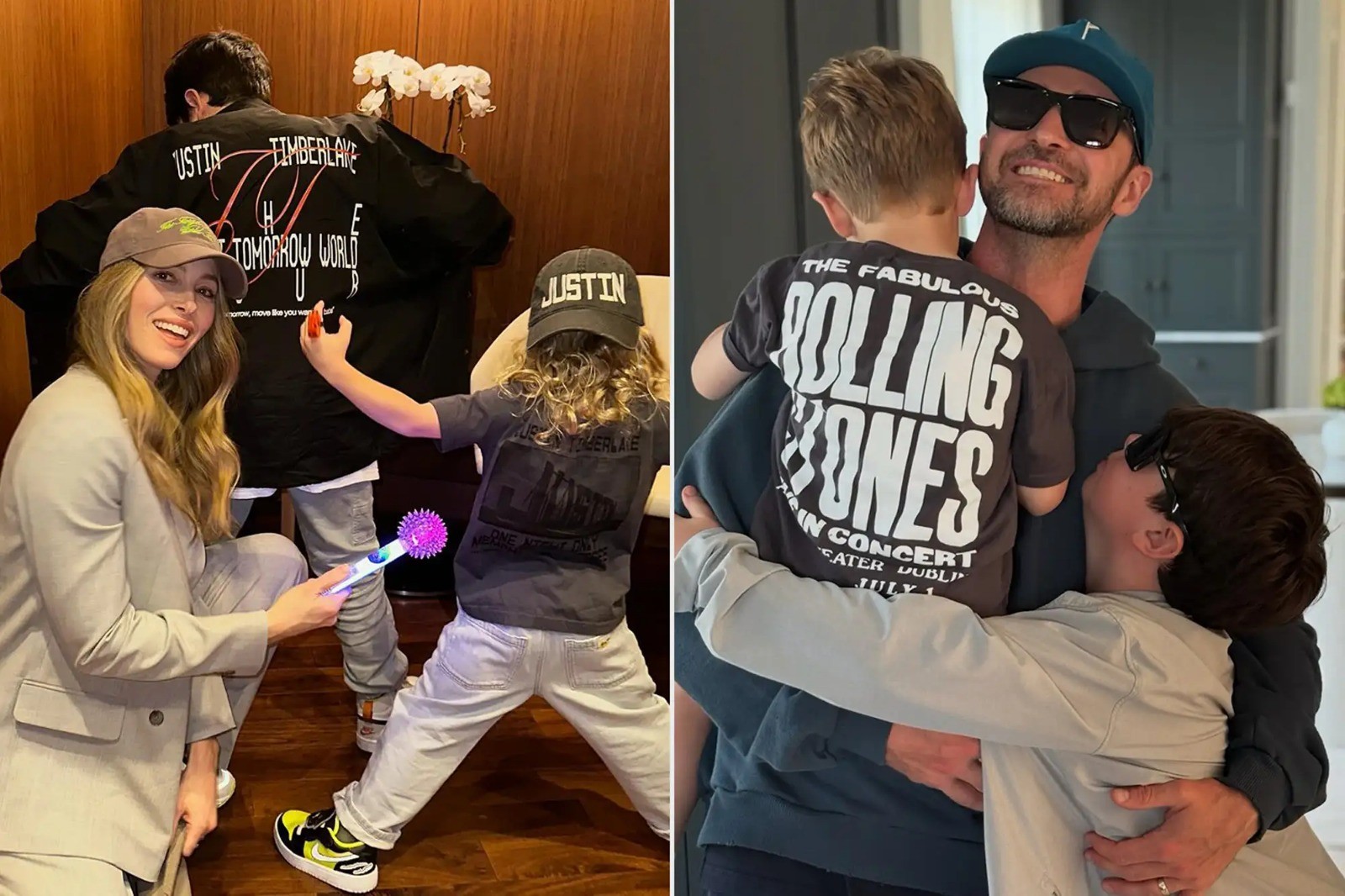 Jessica Biel homenageia Justin Timberlake no Dia dos Pais com fotos raras da família