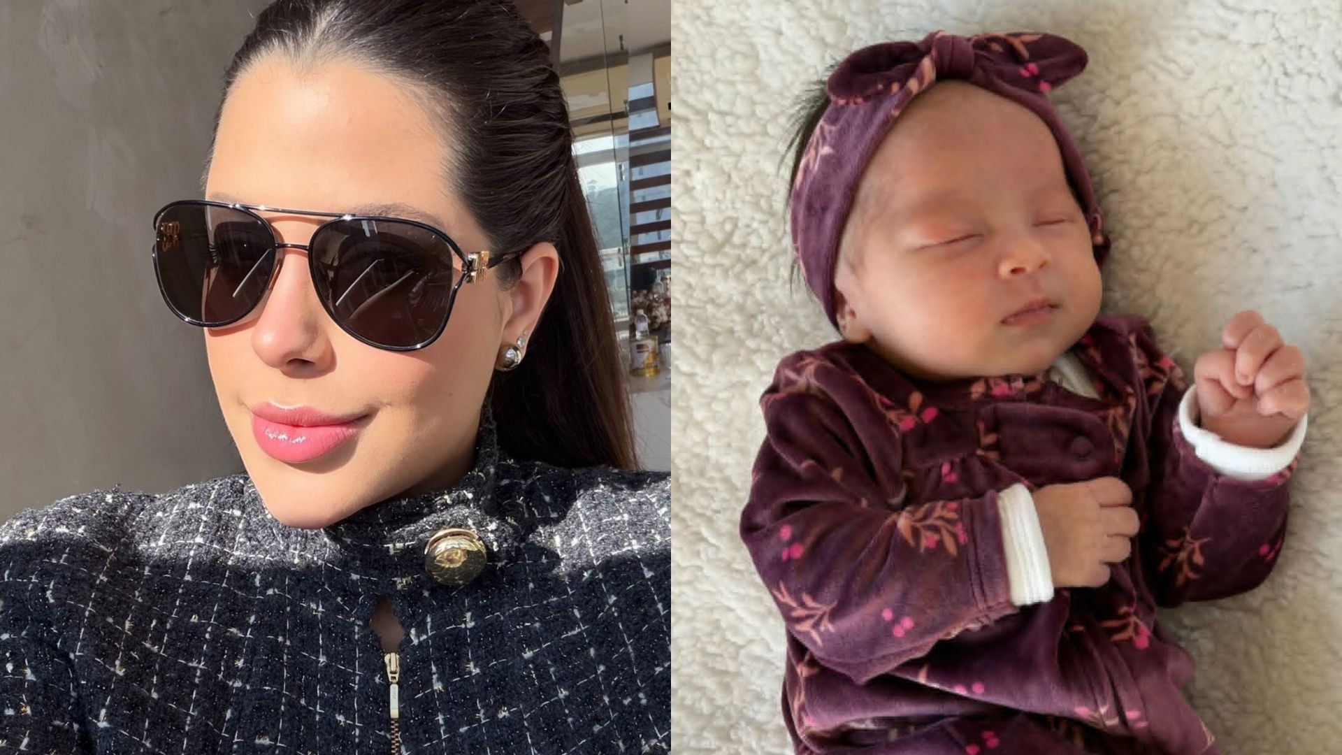 Laís Caldas encanta ao mostrar look da filha recém-nascida Alice nas redes sociais