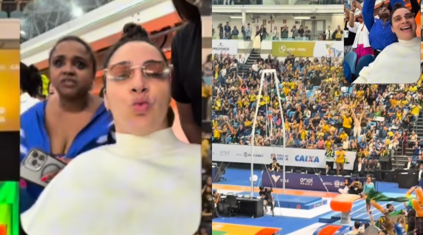 Lais Souza e Daiane dos Santos celebram ouro de Rebeca Andrade no Pan do Rio