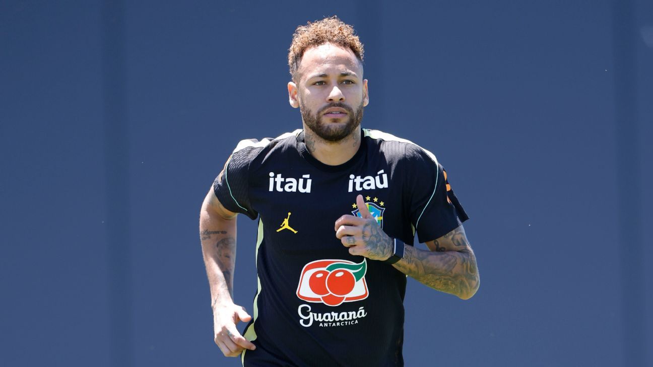 Neymar treina com a Seleção Brasileira pela primeira vez em Morristown