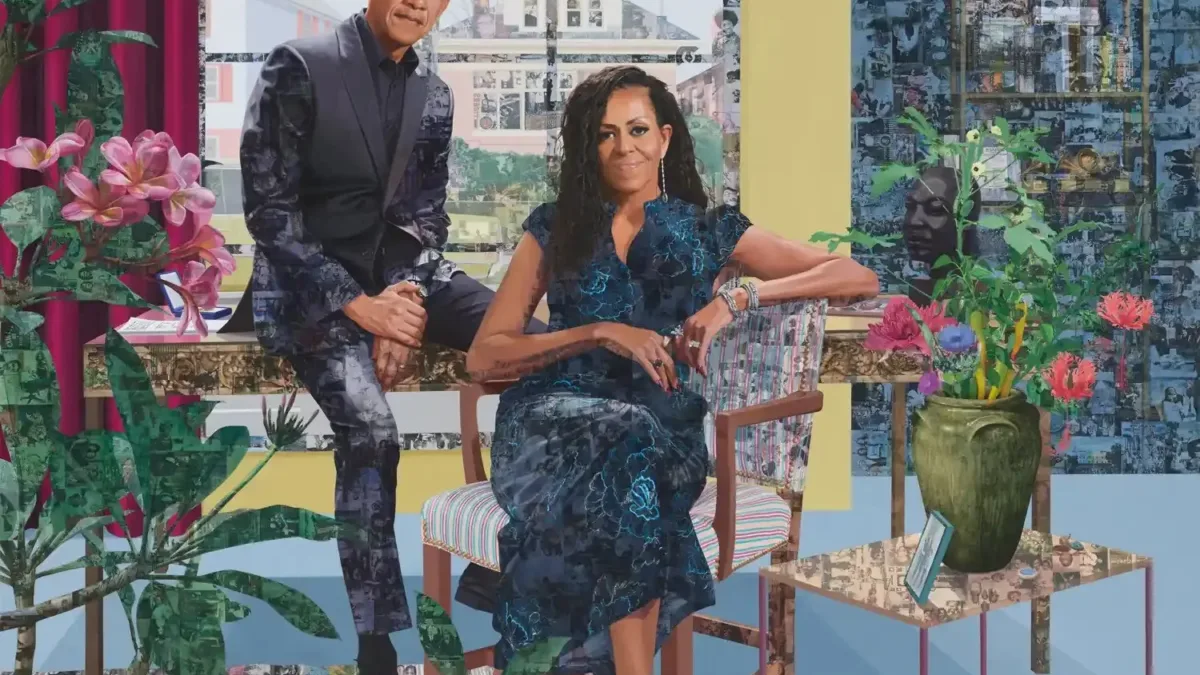 Obama e Michelle apresentam retrato oficial do novo Centro Presidencial em Chicago