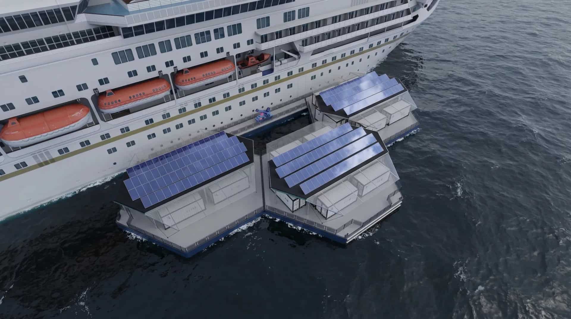 Plataforma flutuante movida a hidrogênio promete abastecer navios no cais sem obras
