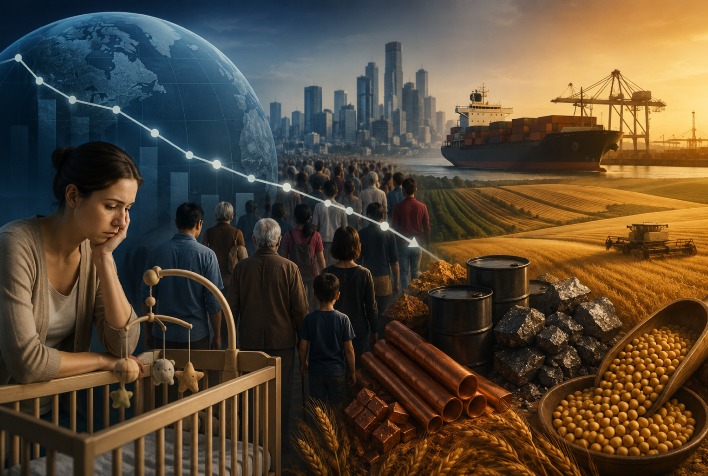 Queda da fertilidade global redefine cenários e pressiona mercado de commodities