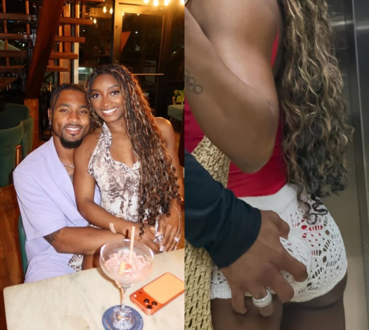Simone Biles compartilha declaração romântica ao marido Jonathan Owens nas redes sociais