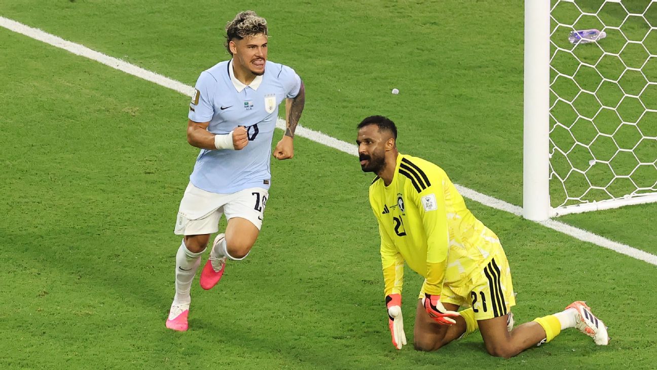 Uruguai empata com Arábia Saudita e mantém esperanças na Copa do Mundo