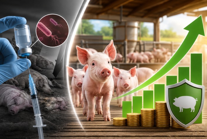 Vacinação contra Salmonella reduz mortalidade de suínos em 54% e gera ROI de 796%