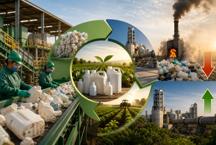 inpEV amplia coprocessamento e reduz incineração de embalagens em 2025