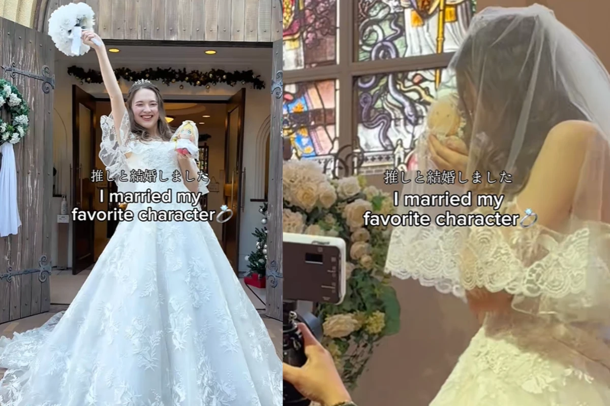 Mulher se casa com personagem de anime favorito: "Cerimônia linda"