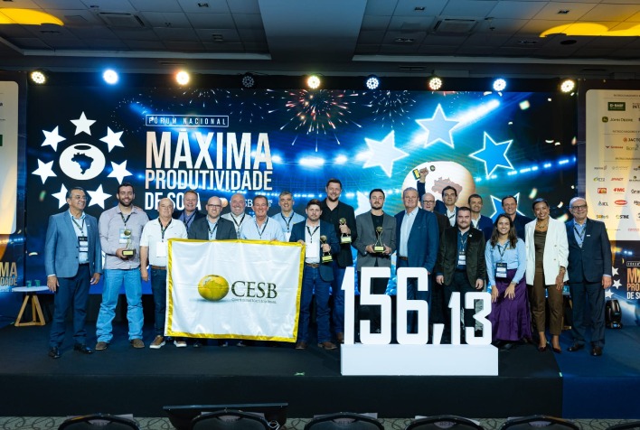 CESB registra recorde de 156,13 sacas por hectare de soja na safra 2025/26
