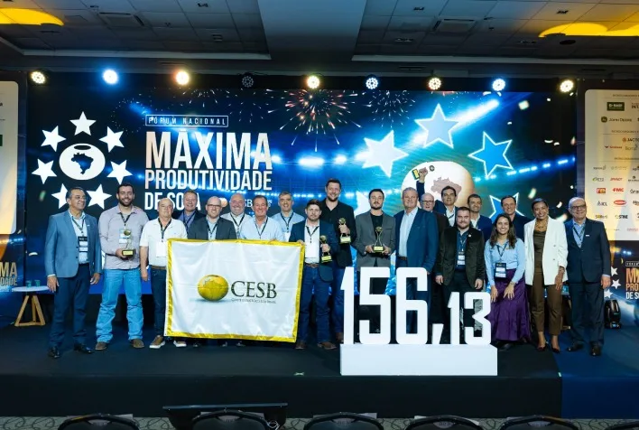 CESB registra recorde de 156,13 sacas por hectare de soja na safra 2025/26