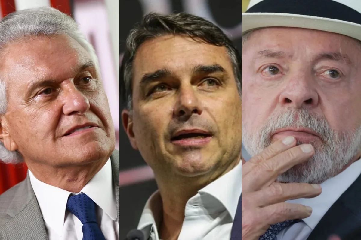 Caiado lidera 1° turno em Goiás, mas Flávio Bolsonaro supera Lula no 2° turno
