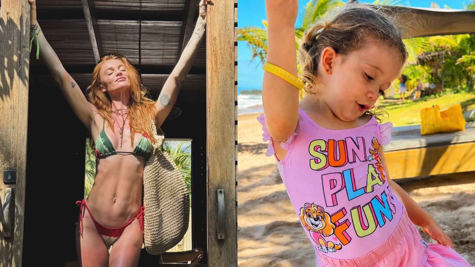 Cintia Dicker brilha em biquíni na Bahia e encanta com filha Aurora em viagem familiar