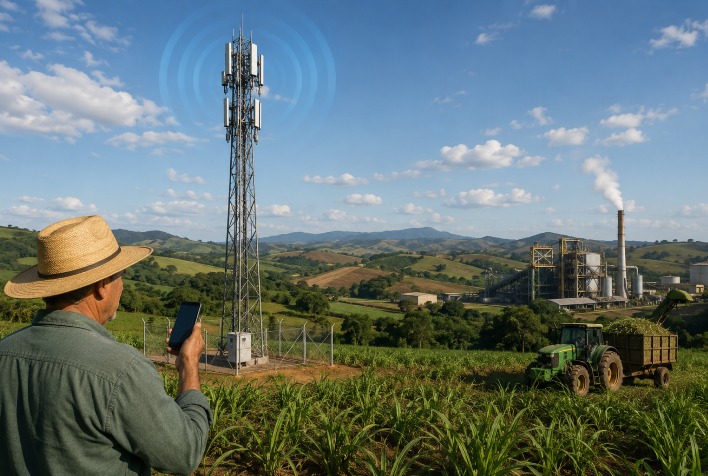 Crescimento de 81% na conectividade 4G e 5G acelera digitalização do agronegócio no Brasil
