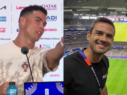 Cristiano Ronaldo provoca jornalista brasileiro fã de Messi em coletiva da Seleção Portuguesa