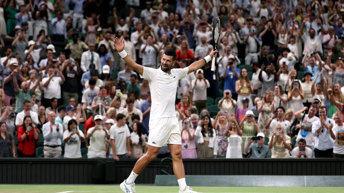 Djokovic vence duelo épico de 5h15 e avança à semifinal de Wimbledon
