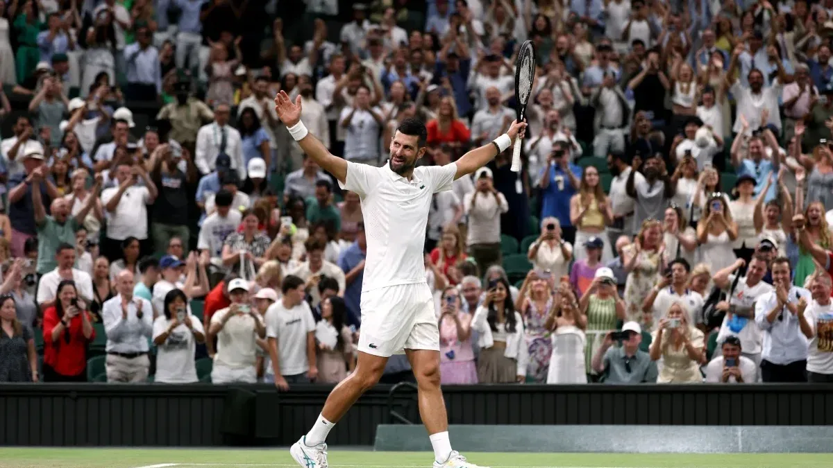 Djokovic vence duelo épico de 5h15 e avança à semifinal de Wimbledon