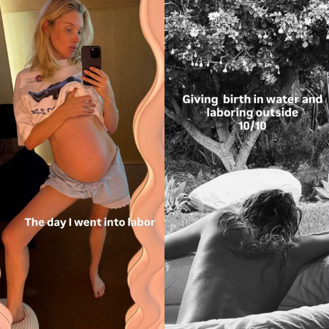 Elsa Hosk compartilha detalhes emocionantes do parto humanizado da filha Flora Blue